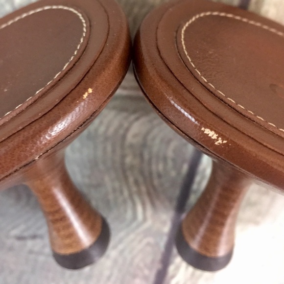 Cole Haan Brown Animal Print Slip on Kitten Heels - Picture 5 of 8